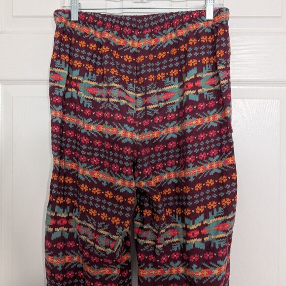 Woolrich Southwestern Flannel Pajama Pants Womens Size Medium Red Geometric - Picture 8 of 12